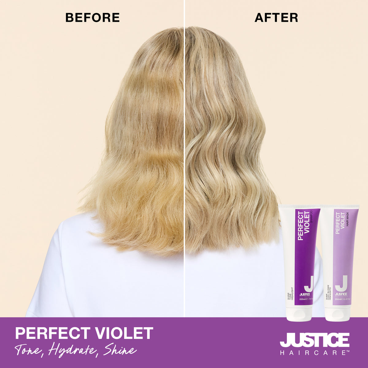 Perfect Violet Hair Mask - 250ml | JUSTICE Haircare AU & NZ