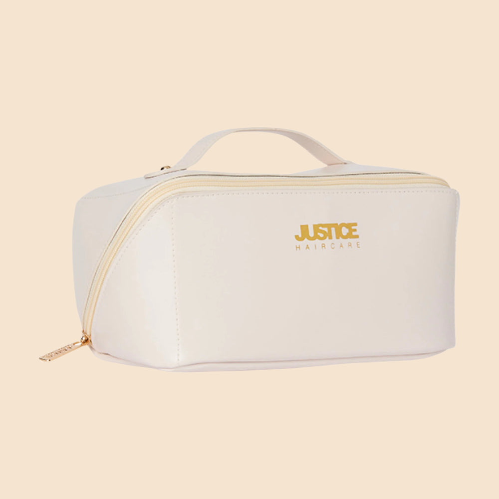 Justice Haircare Cream Cosmetic Bag