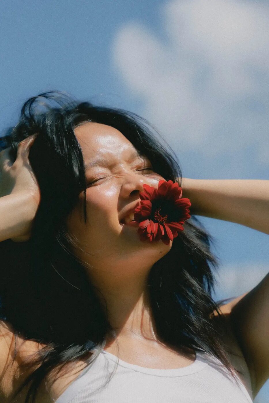 Portrait with flower